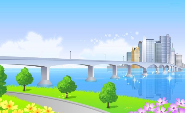 Город дорога вектор