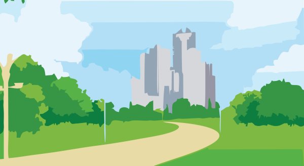 Городской пейзаж вектор