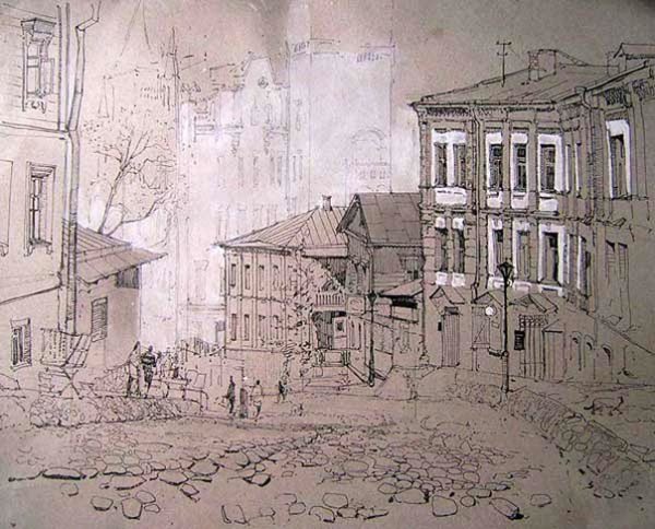 Зарисовки сепией