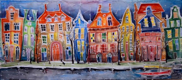 Декоративный городской пейзаж