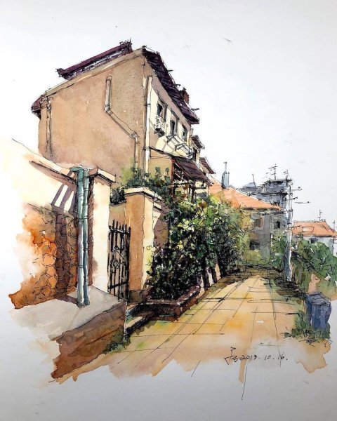 Акварель и тушь