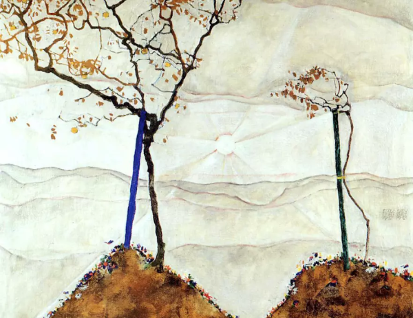 Эгон Шиле. Осеннее солнце и деревья