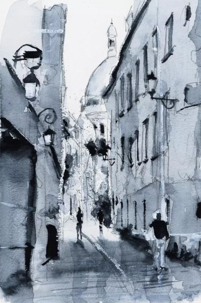 Пленэр гризайль