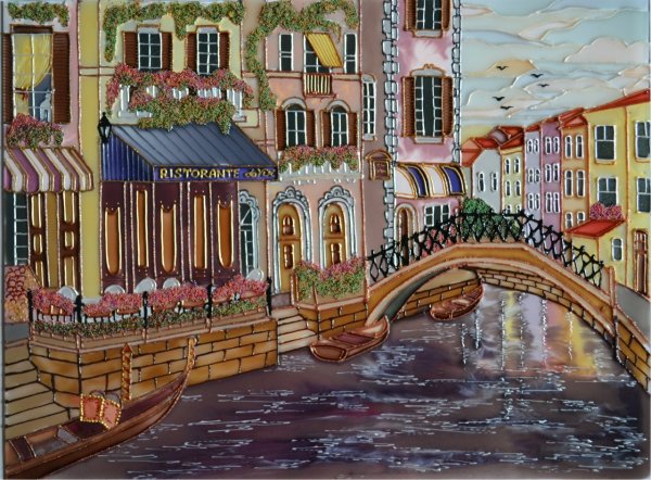 Витраж город Венеция