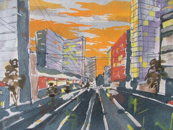 Город гуашью