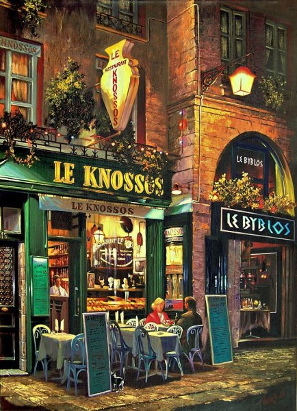 Париж улочки кафе