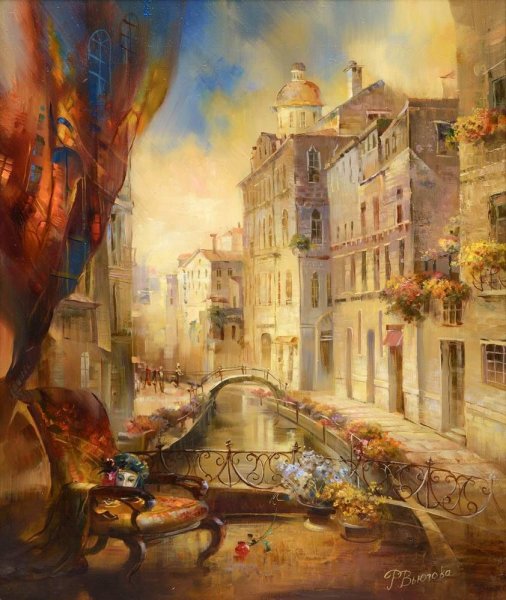 Картина кафе в Париже