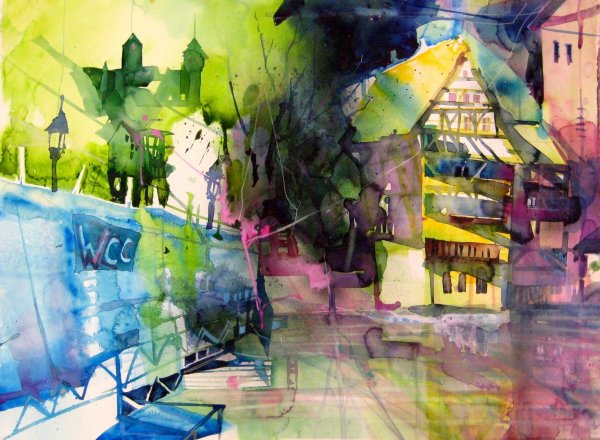 Архитектурный пейзаж абстракция