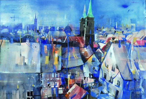 Бернхард Фогель акварель