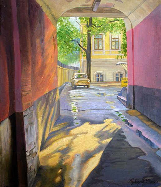 Старые московские Дворики в картинах художника Филиппа Кубарева