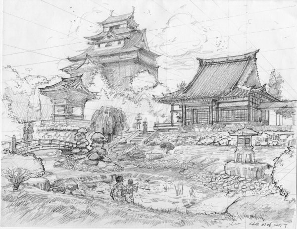 Японские улицы скетч