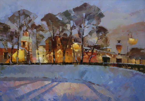 Городские пейзажи художник Игорь Романчук