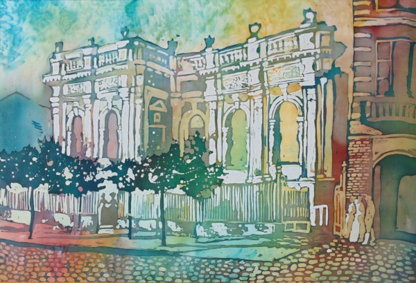 Горячий батик город