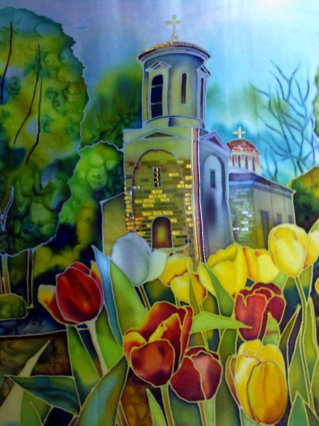 Батик картины Прага