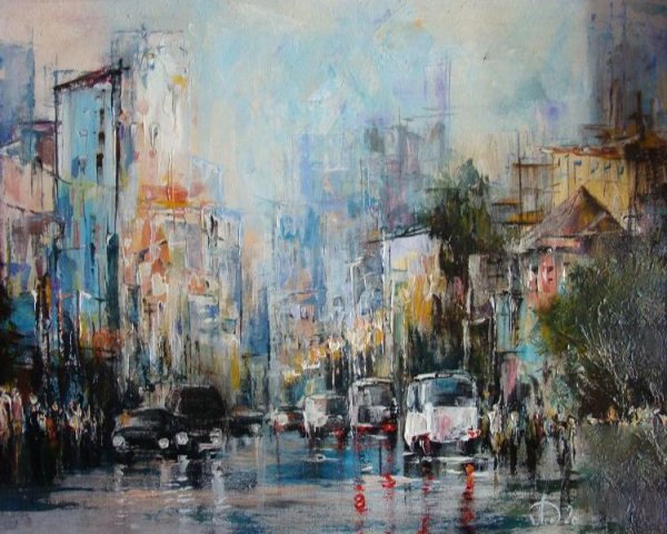 Художник Алексей Савченко городской пейзаж