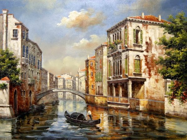 Венеция гондольеры живопись