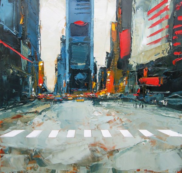 Дэниел Кастан живопись мастихином