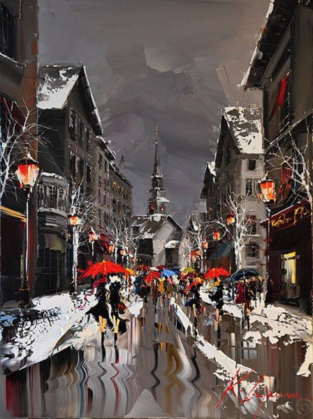 Городской пейзаж Петербург холст масло Сергей Демиденко