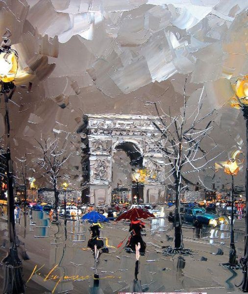 Мулен Руж живопись мастихином