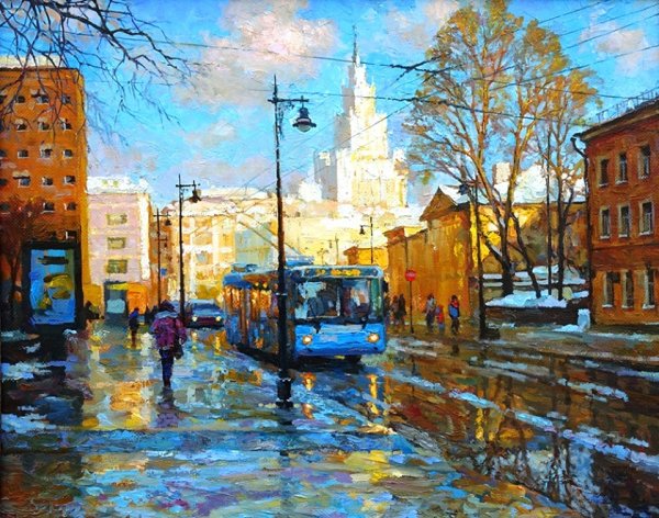 Картина "улица в Стамбуле» (Львовская галерея искусств)