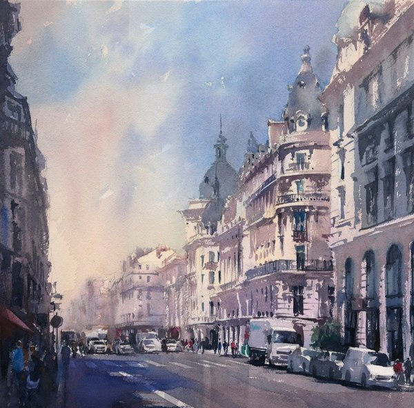 Городской пейзаж в графике Париж