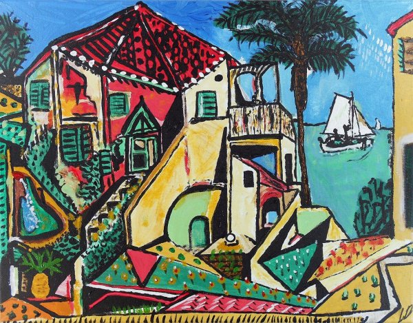 Пикассо Средиземноморский пейзаж