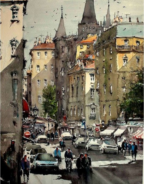 Максимилиан Дамико акварель