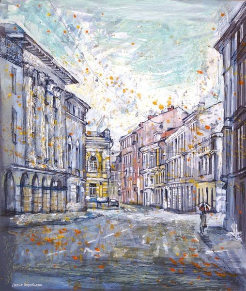 Живопись пастелью пейзаж городской