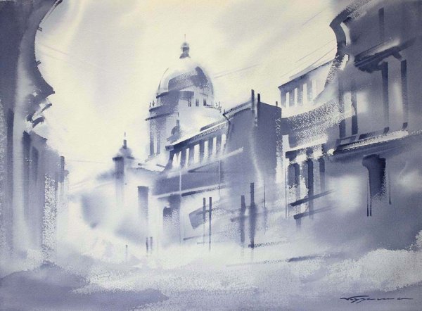 Константин Куземин акварель