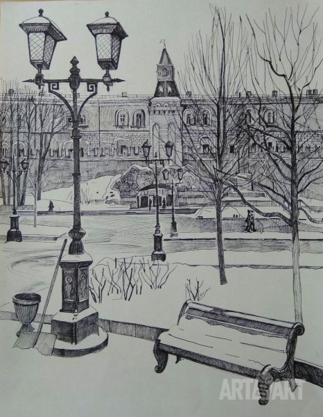 Городской пейзаж Графика