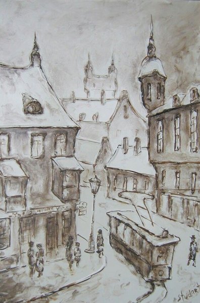 Живопись городской пейзаж Ольги Дарчук