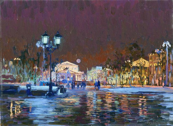 Игорь Разживин вечерние огни Москва Сити