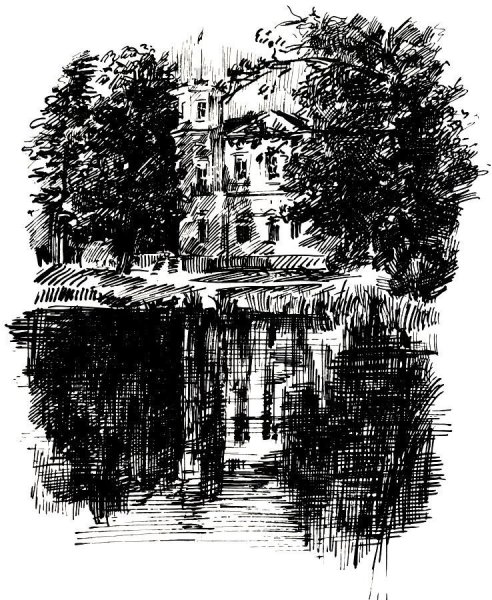 Пейзаж тушью