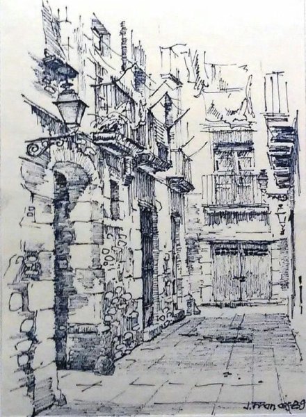 Архитектурный пейзаж в графике