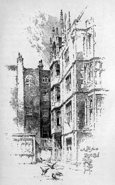 Архитектурный пейзаж тушью