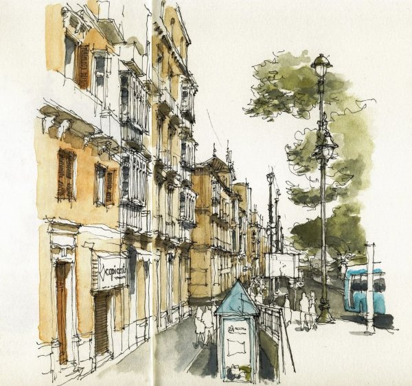 Городской пейзаж легкий