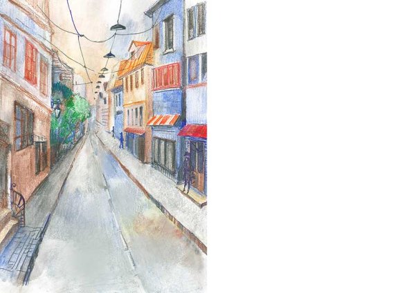 Линейная перспектива улица 6 класс