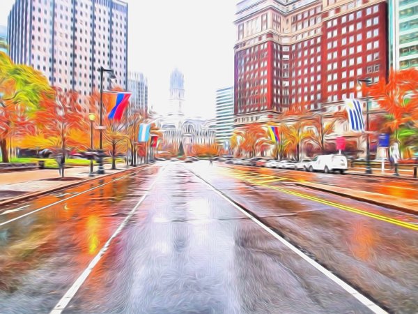 Улочки Италии линейная перспектива