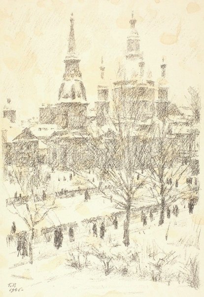 Верейский в саду русского музея