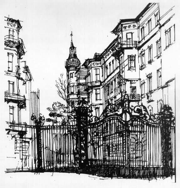 Графический городской пейзаж