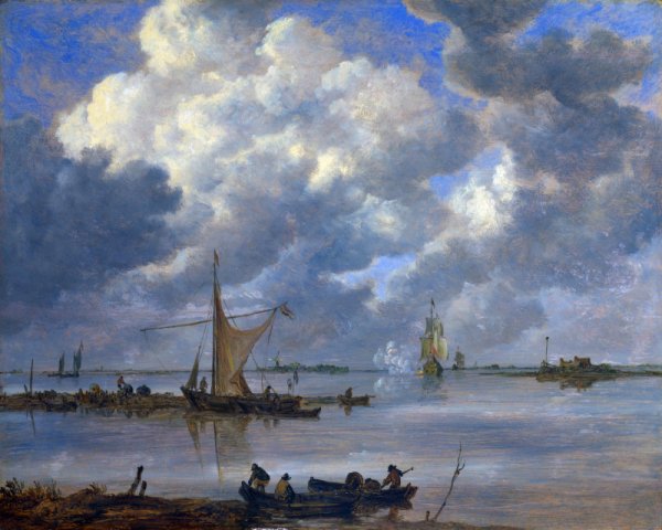 Ян Ван Гойен Речной пейзаж