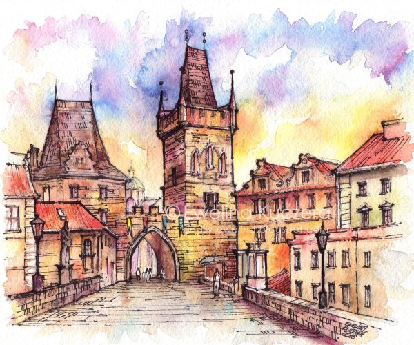 Городской пейзаж рисунок