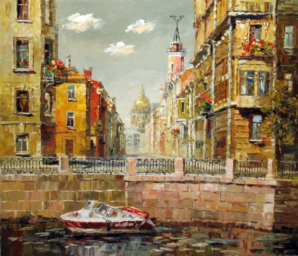 Мухинская живопись городской пейзаж