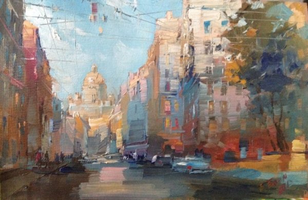 Картины мастихином масло Питер