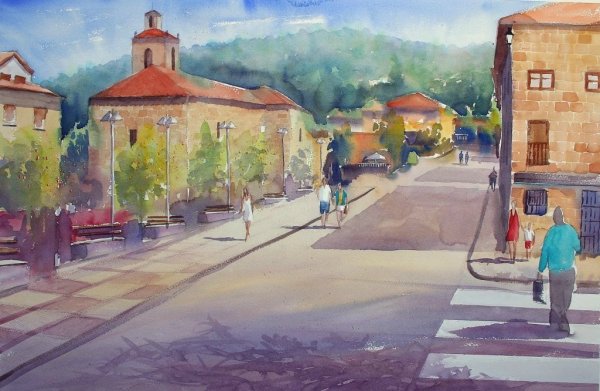 Левитан пейзаж со стаффажем