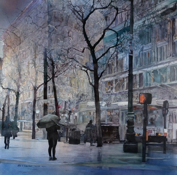 Стилизация пейзажа в графике