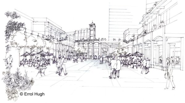 Современный город Графика