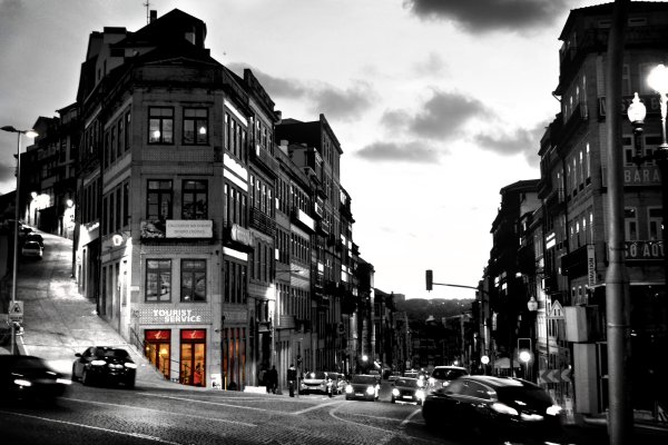 Городские улицы чб