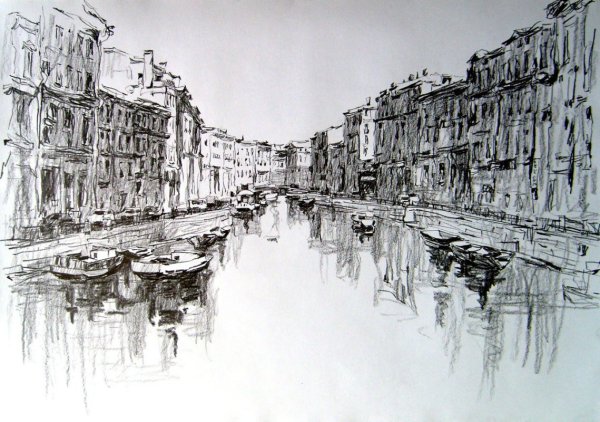 Красивый город черно белый