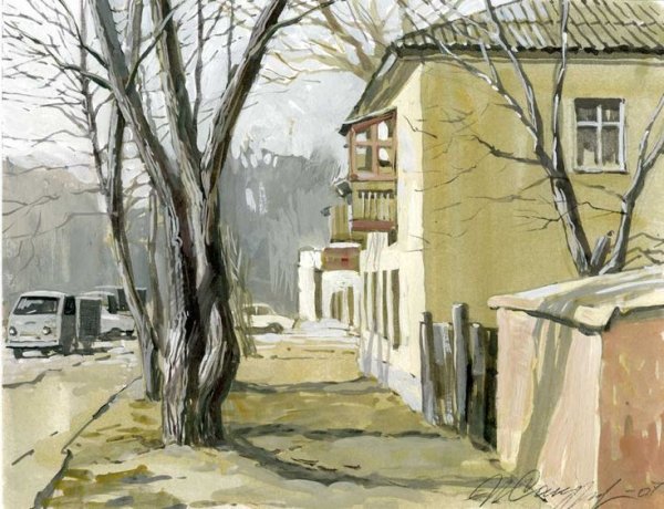Зарисовки и этюды городского пейзажа